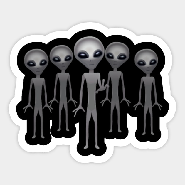 My Alien friends Sticker by Manafff